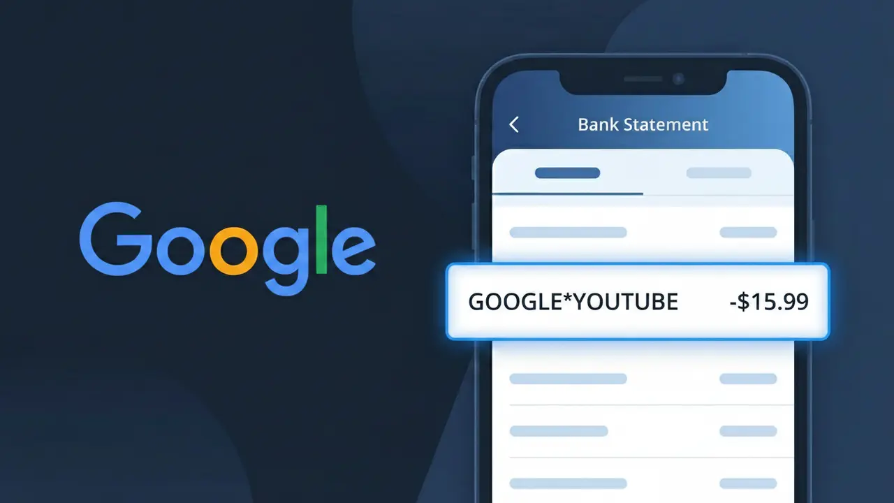 GOOGLE*YOUTUBE charge explained